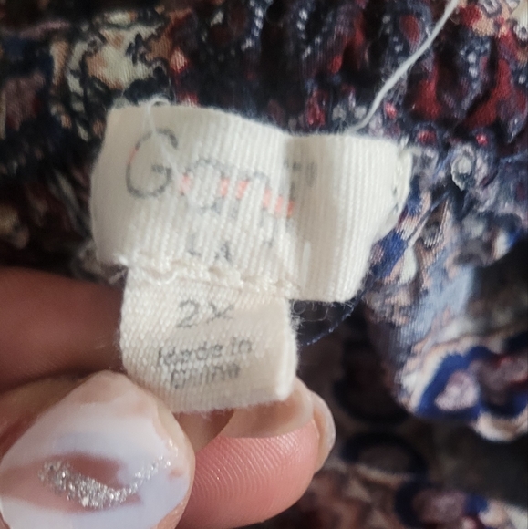 Ganji LA women floral boho blouse size 2X wide shoulder - Picture 8 of 8